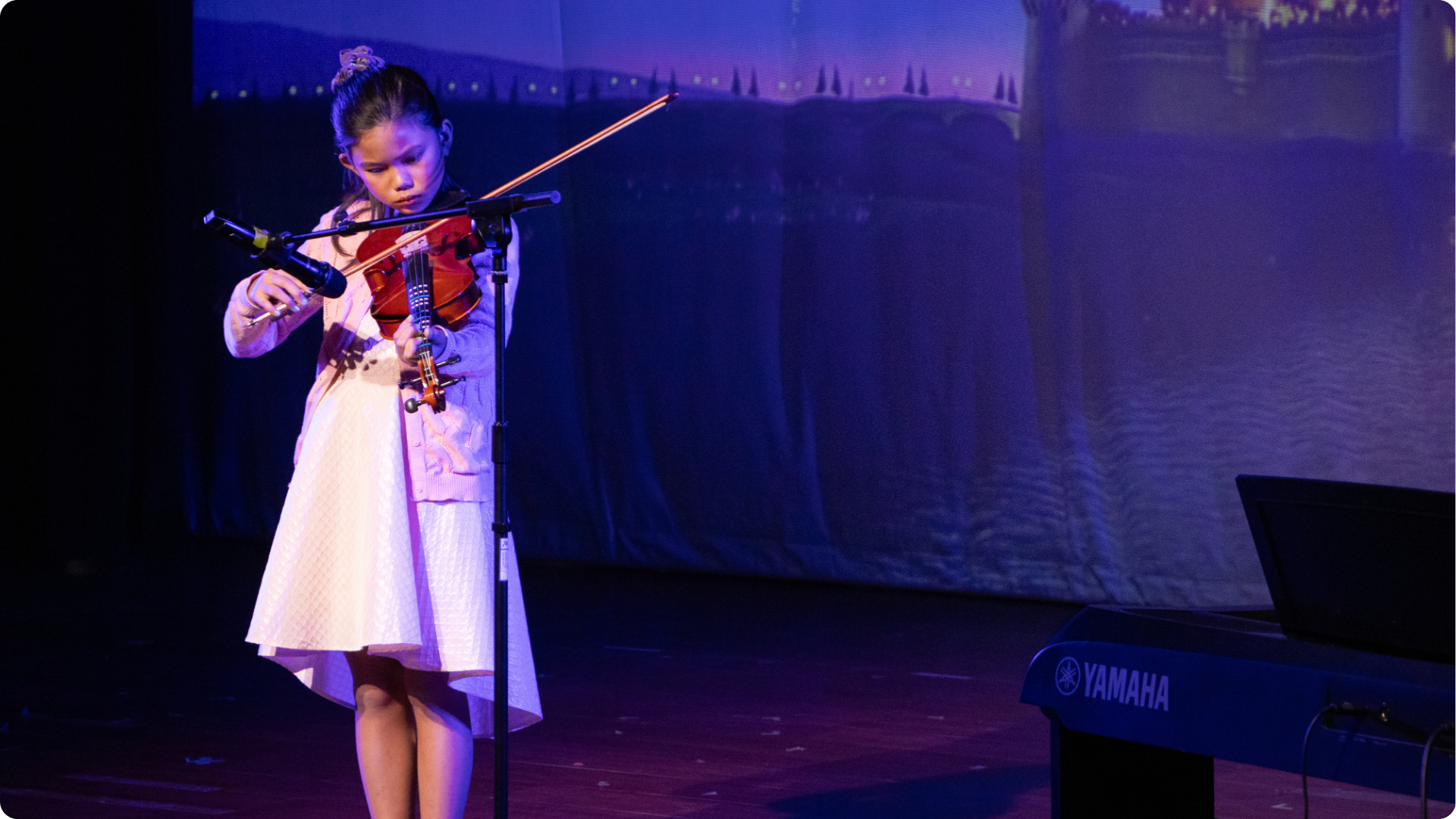 Octave Music Camp violin student.