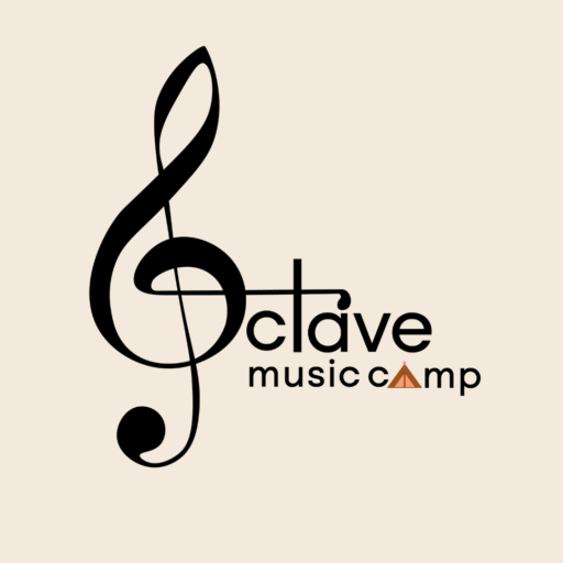 Octave Music Camp best music school in Cebu City logo with beige background.